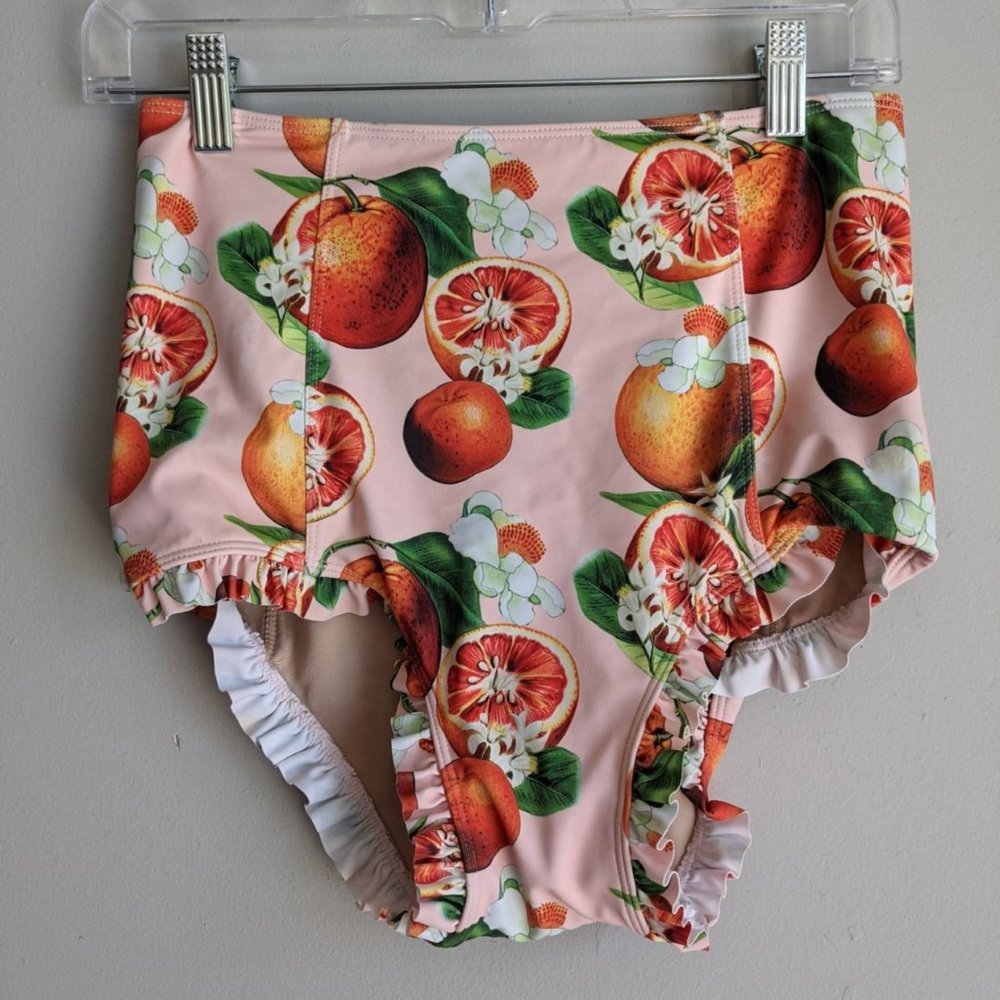 Kortni Jeane Small Grapefruit Ruffle Swim Bottoms